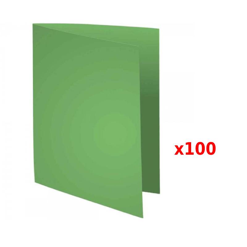 Paquet de 100 Chemises COSTO Cartonnées BRISTOL - Vert Pastel