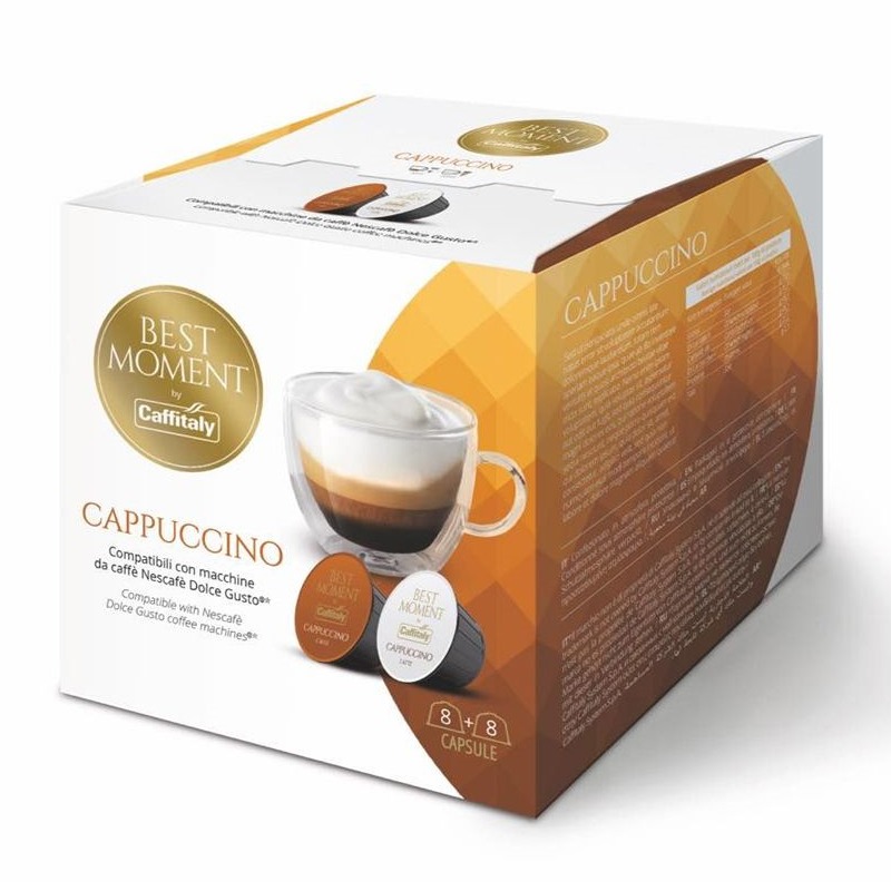 Paquet De 16 Capsules CAFFITALY Cappuccino Compatible Dolce Gusto