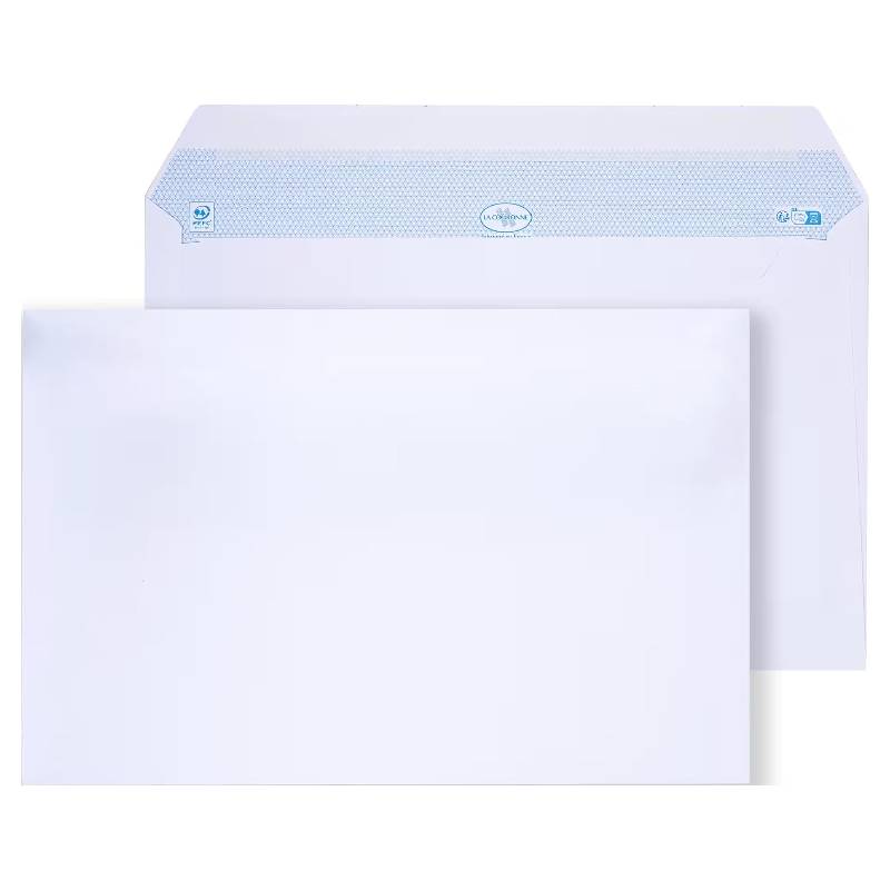Paquet De 250 Enveloppes Blanches LA COURONNE 100 gr 22.9 x 32.4 cm - Blanc
