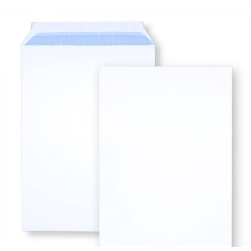 Paquet De 250 Pochettes Blanche LA COURONNE 229X324 Bande Adhésive 90 gr