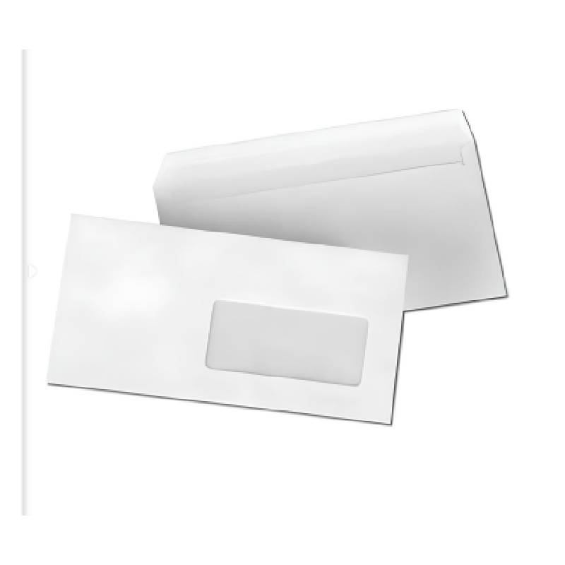 Paquet de 500 Enveloppes PIGNA Fenêtre 110 x 220 mm Strip Blanc