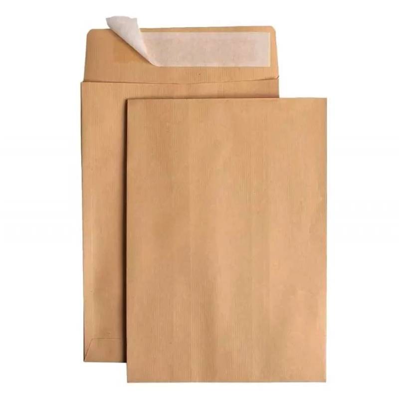 Paquet de 500 Pochettes PIGNA kraft  300 x 400 mm Strip 90gr