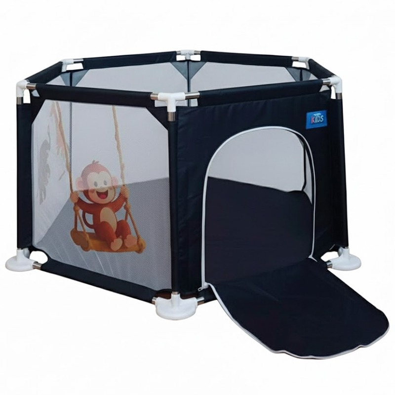 Parc de Jeu Sécurisé Pour Bébé - Bleu Marine