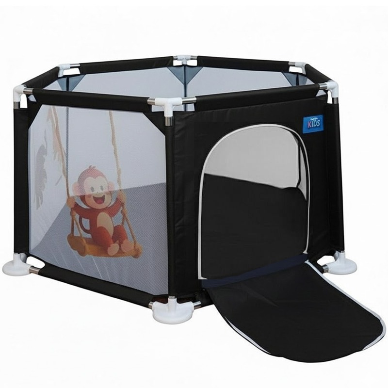 Parc de Jeu Sécurisé Pour Bébé - Noir