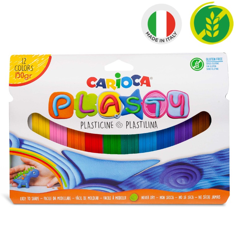 Pâte À Modeler CARIOCA Plasty 150gr - 12 Bâtons