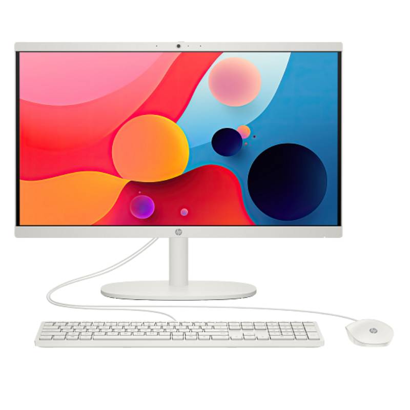 PC de Bureau ALL IN ONE HP 22-dg0008nk Intel N100 8Go 256Go SSD - Blanc