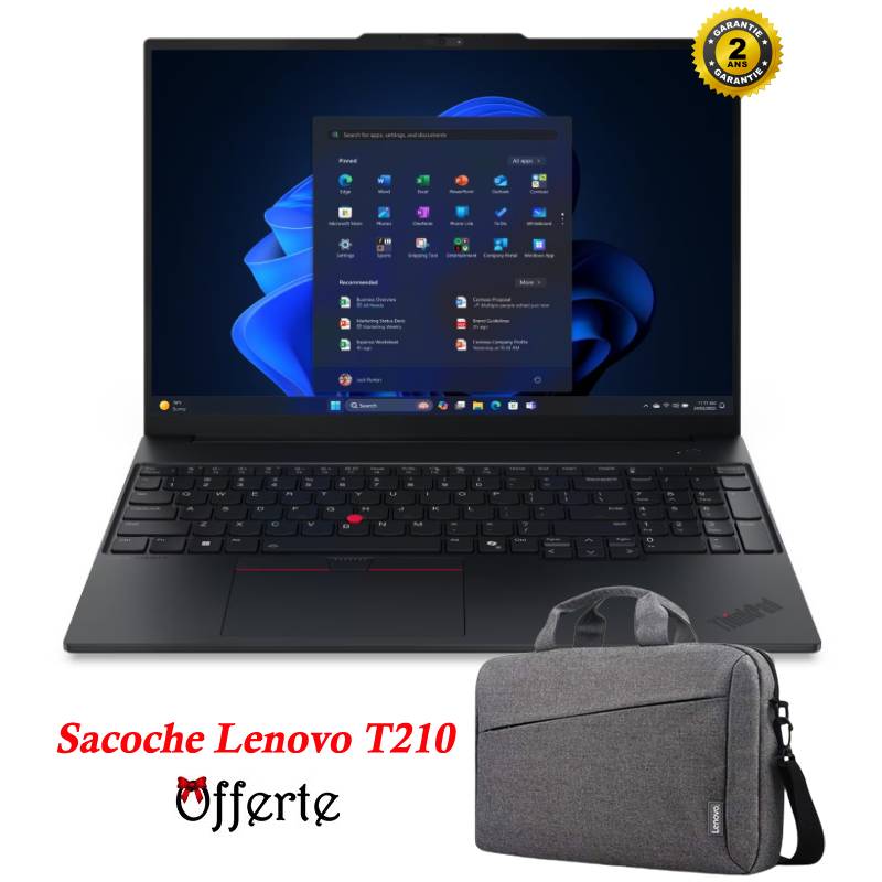 PC Portable LENOVO ThinkPad E16 Gen 3 Intel Core 5 210H 16Go 512Go SSD - Noir