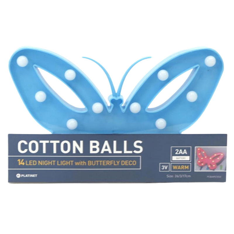 Boule Butterfly PLATINET En Coton - Bleu