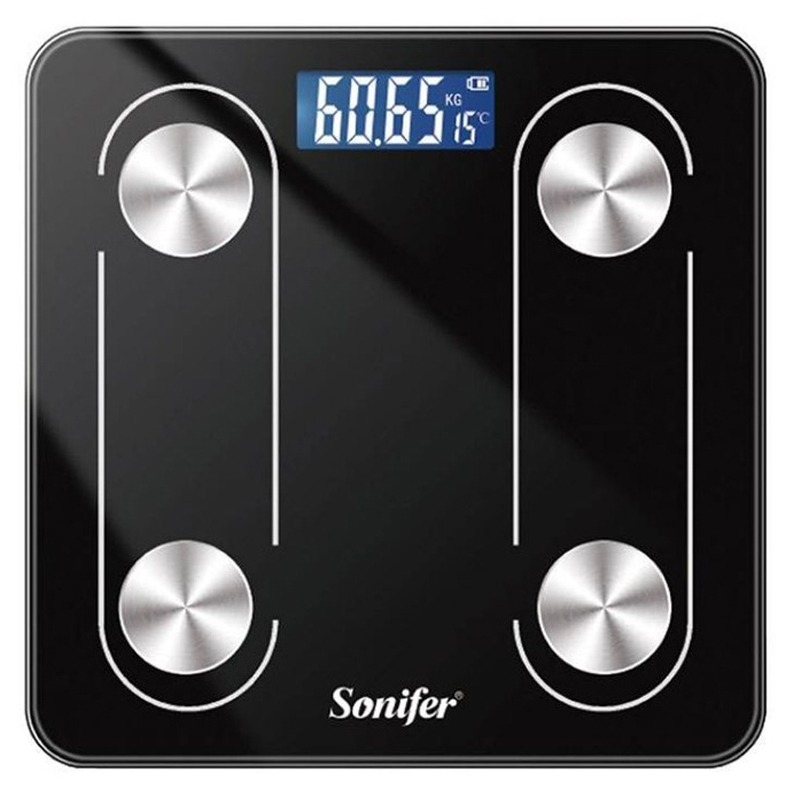 Pèse Personne Impédancemètre Connecté SONIFER SF-1914 - Noir