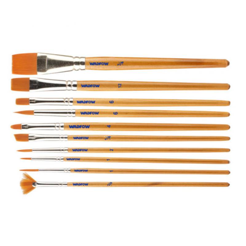 Jeu de 10 Pinceaux WADFOW a Filet WXA1K10