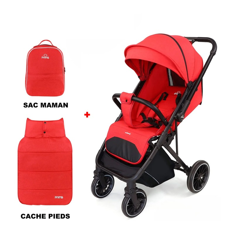 Poussette Bébé Pliable PRIMA Quotidiano PST018 - Rouge