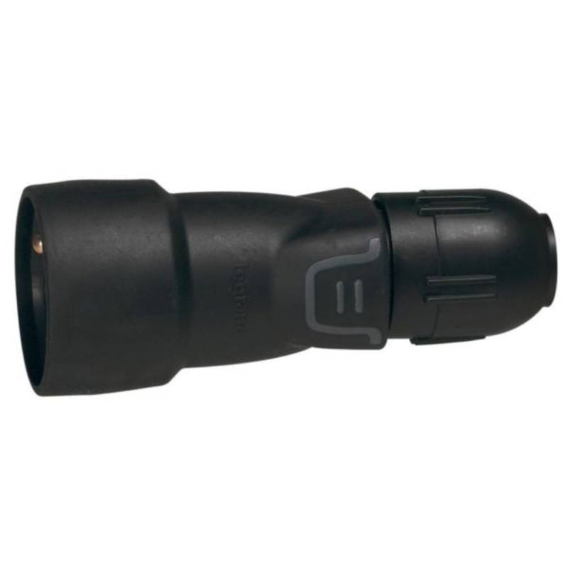 Prolongateur LEGRAND caoutchouc 2P+T - Noir