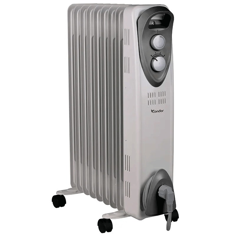 Radiateur Bain d'Huile CONDOR CBH-920C2NB 9 Éléments 2000W - Blanc