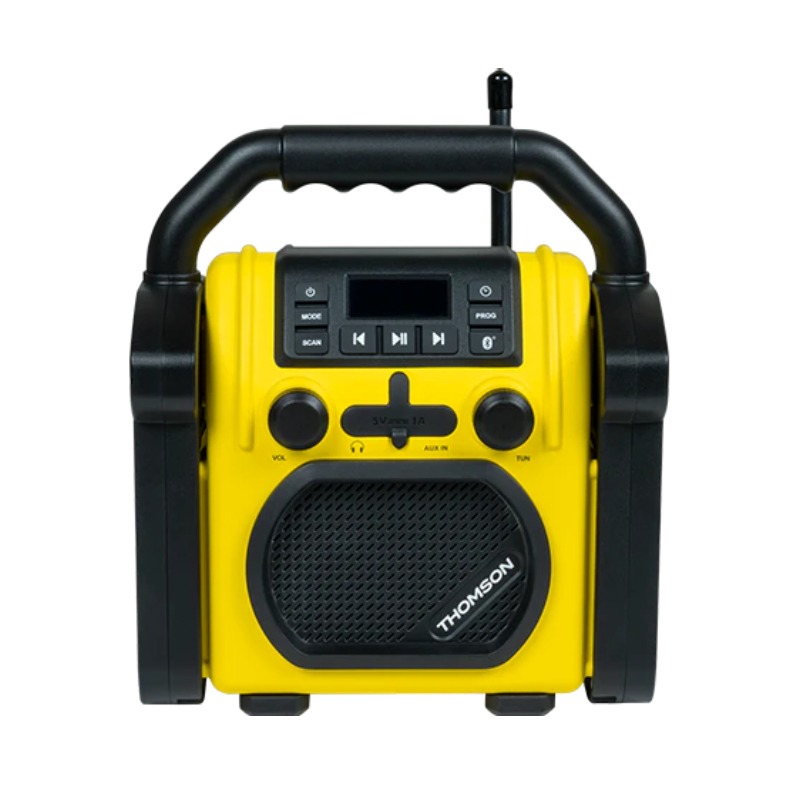 Radio et Enceinte Sans fil THOMSON WKR50BT De Chantier - Noir et Jaune