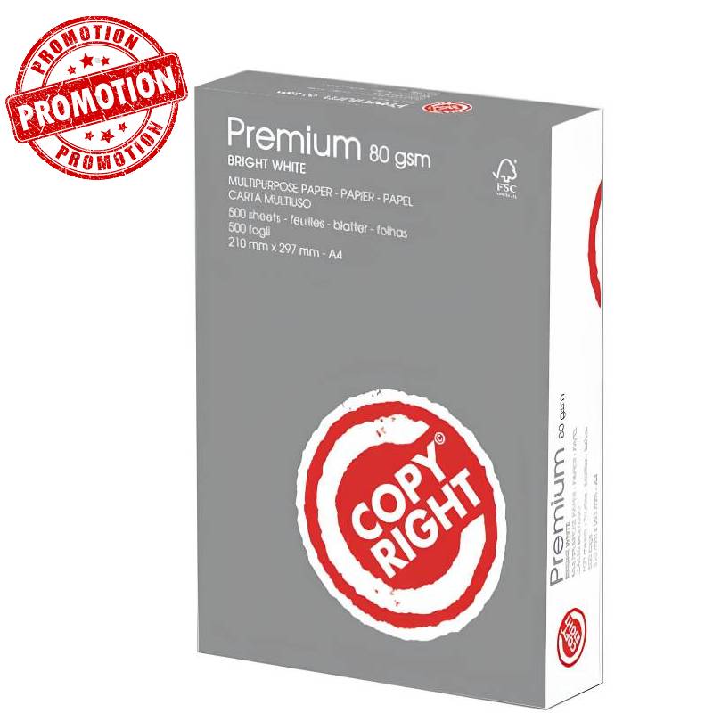 Rame Papier COPY RIGHT Premium Blanc A4 80 GR