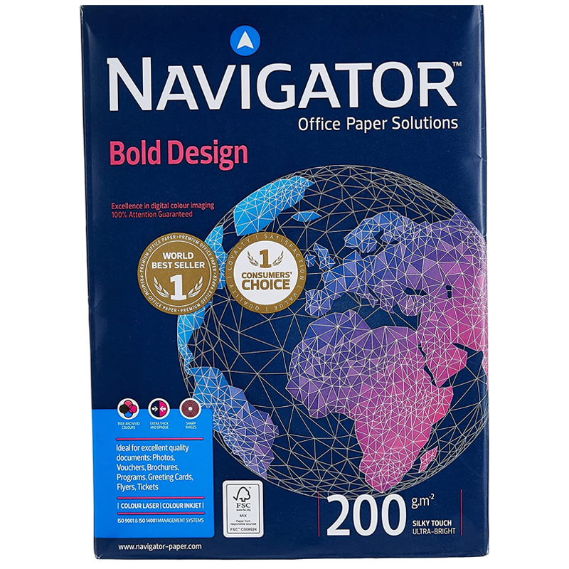 Rame papier NAVIGATOR A4  200 g/m² Extra Blanc