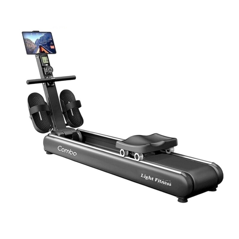 Rameur Réglable LIGHT FITNESS 16 niveaux - Noir