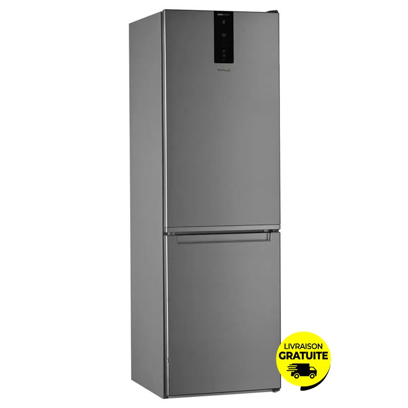 Réfrigérateur Combiné WHIRLPOOL W7811O-OX 378 Litres NoFrost - Inox