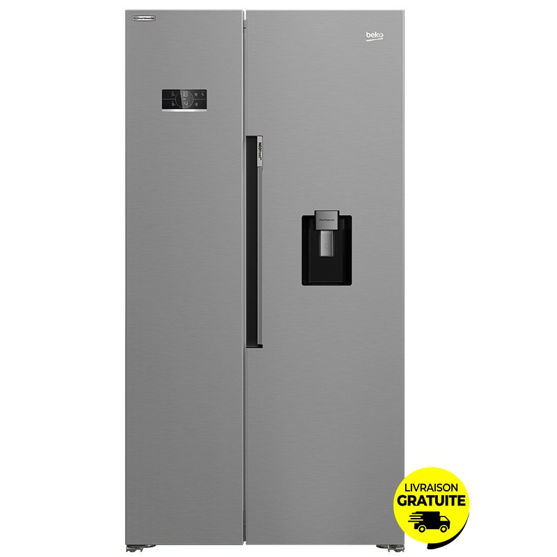 Réfrigérateur Side By Side BEKO RGNE2635SX 635L NoFrost - Silver