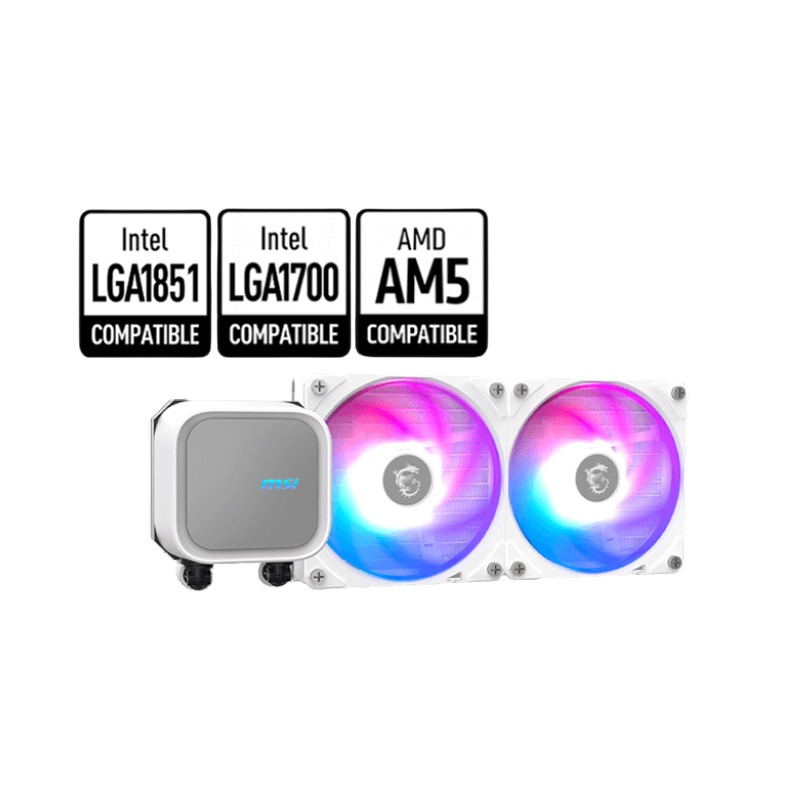 Refroidisseur De Processeur Gamer MSI MAG CORELIQUID A13 240 - Blanc