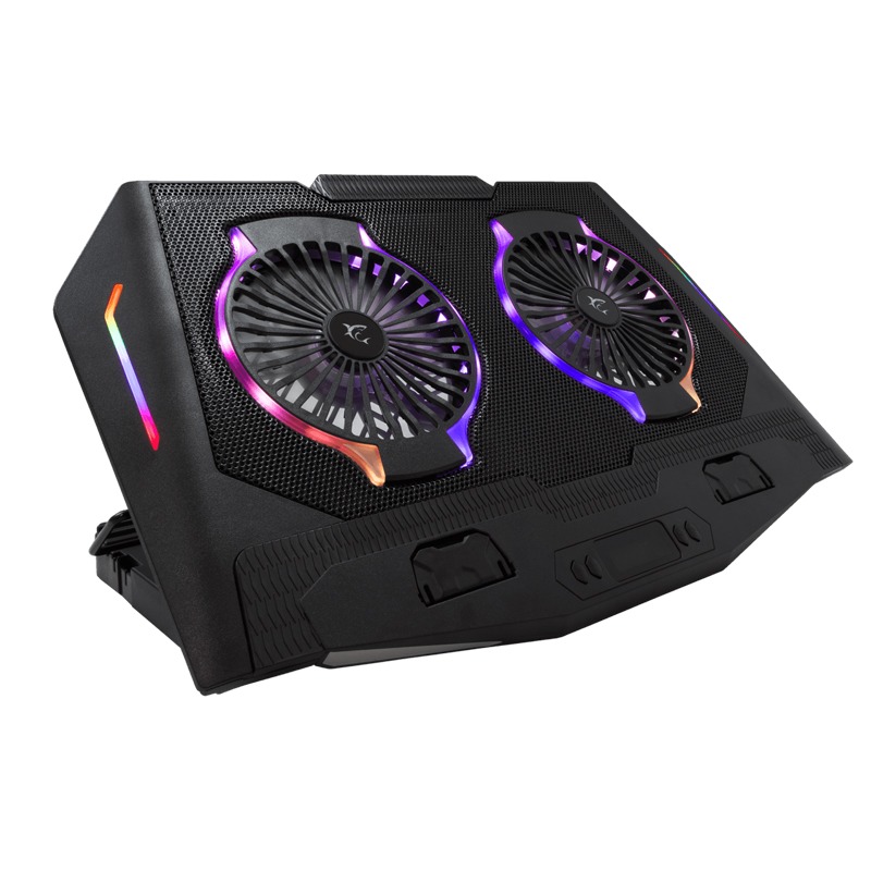 Refroidisseur Gamer WHITE SHARK SHADOW 2 FANS Pour Pc Portable 17.3" RGB