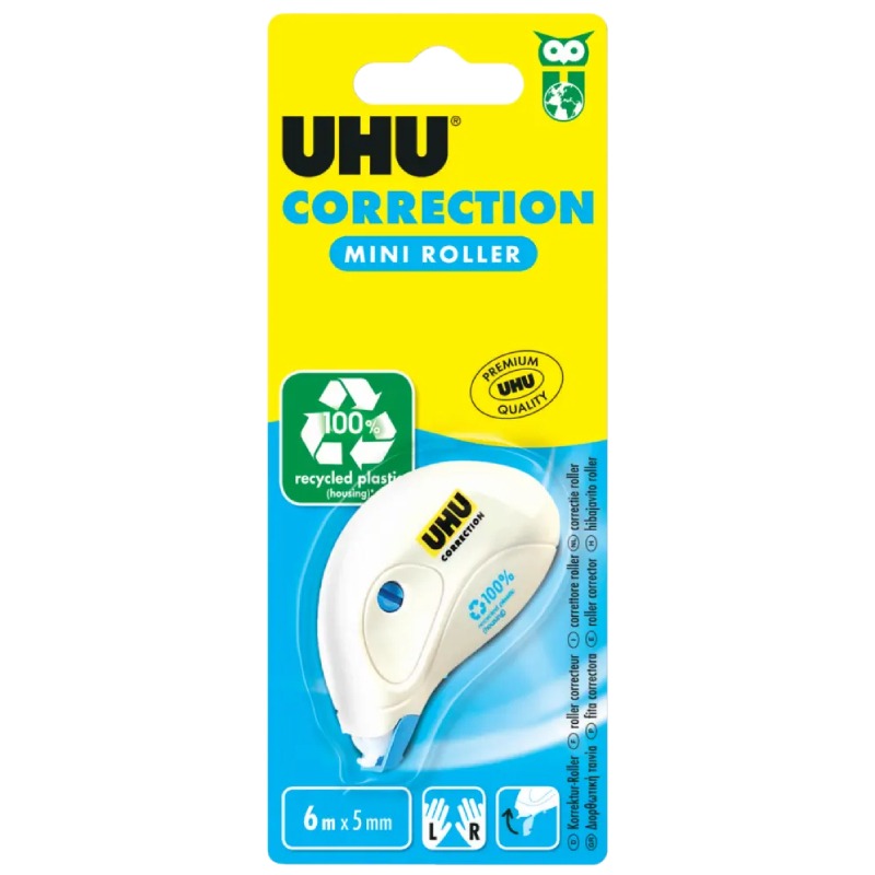 ROLLER CORRECTEUR MINI UHU 6 m - Blanc