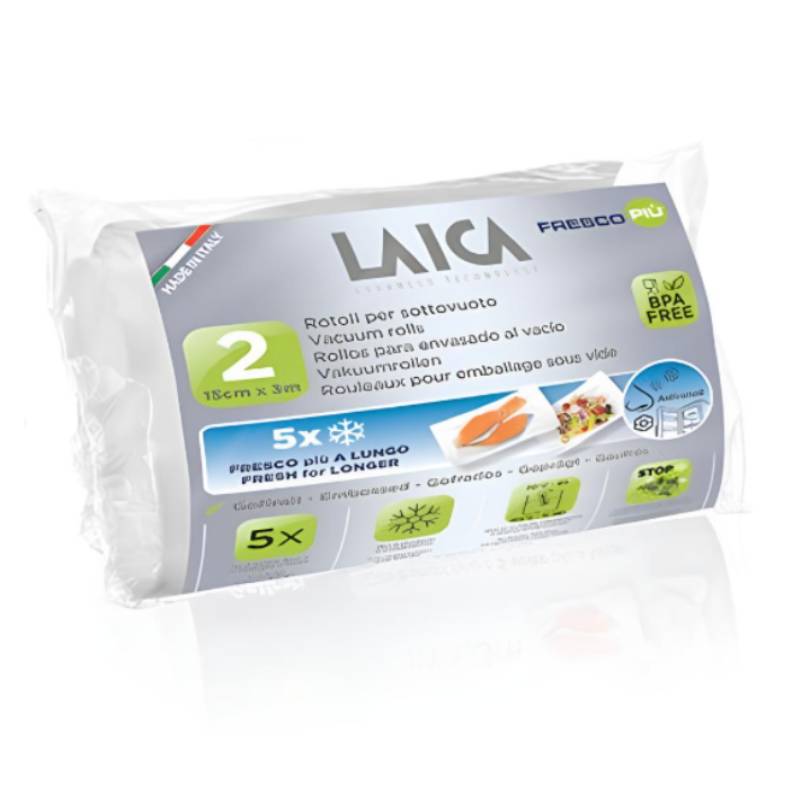 Rouleaux Pour Emballage Sous Vide LAICA 2 rouleaux 28 x 3 cm