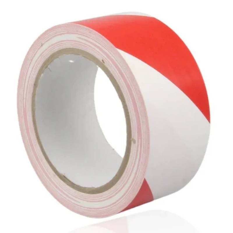 Ruban adhésif BOSS TAPE De Marquage Au Sol Rouge&Blanc 25m x 48mm