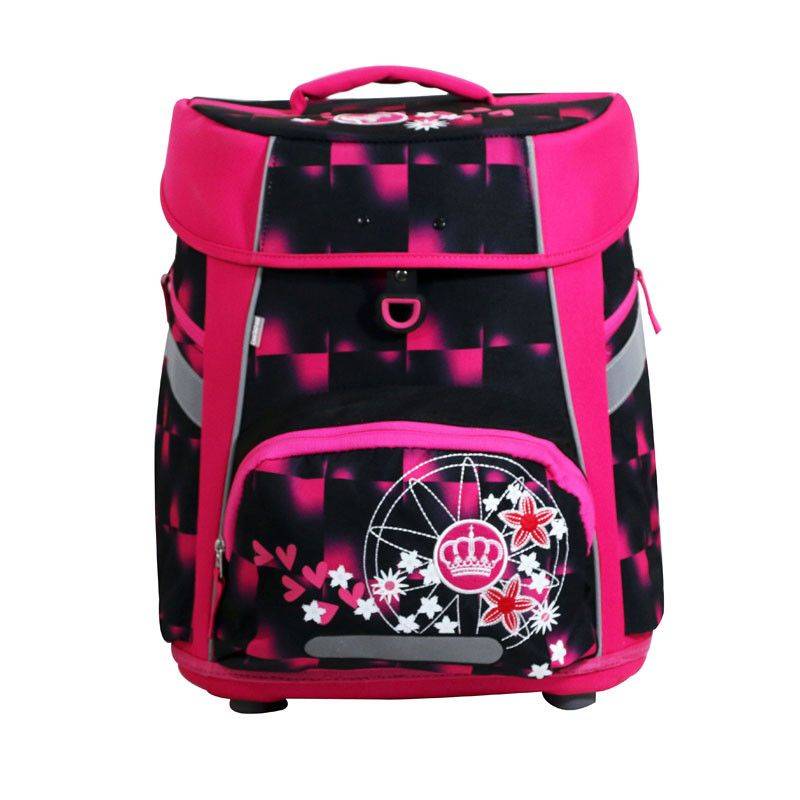 Sac à Dos Scolaire COOL SCHOOL Etoile Fille - Rose&Noir