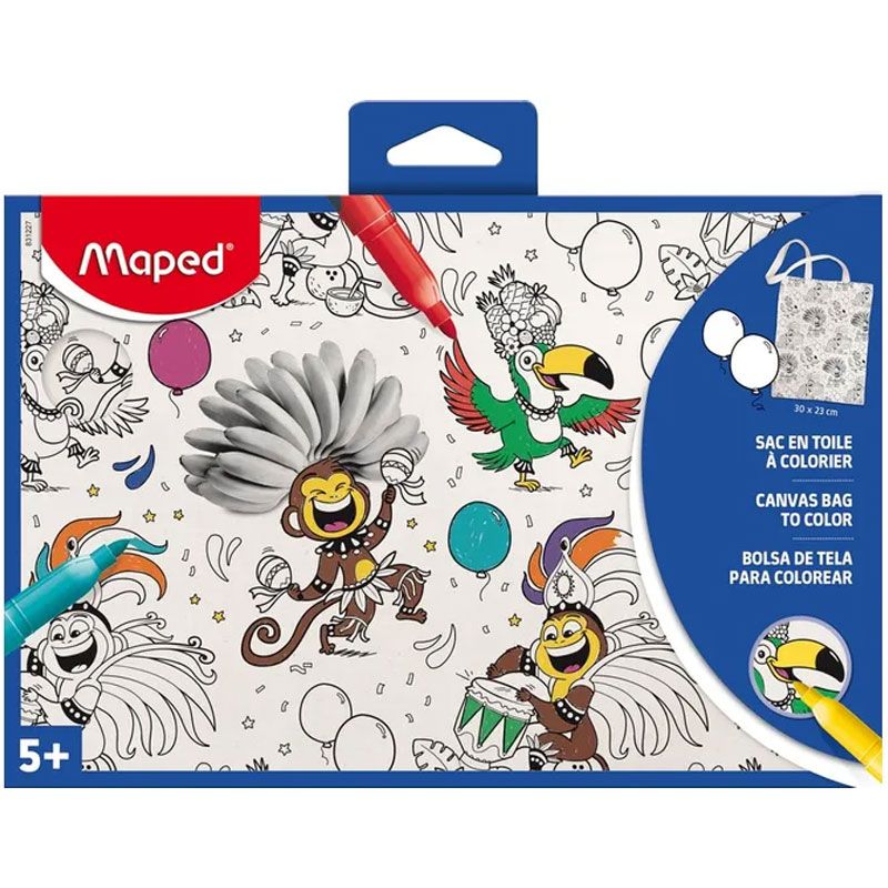 Sac à toile à colorier MAPED CREATIV - Assortis