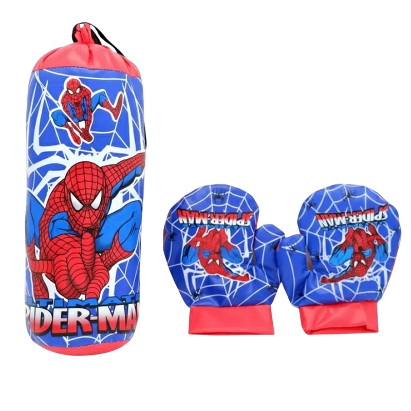 Sac de Box Spider-Man avec Gants Petit Model - Bleu