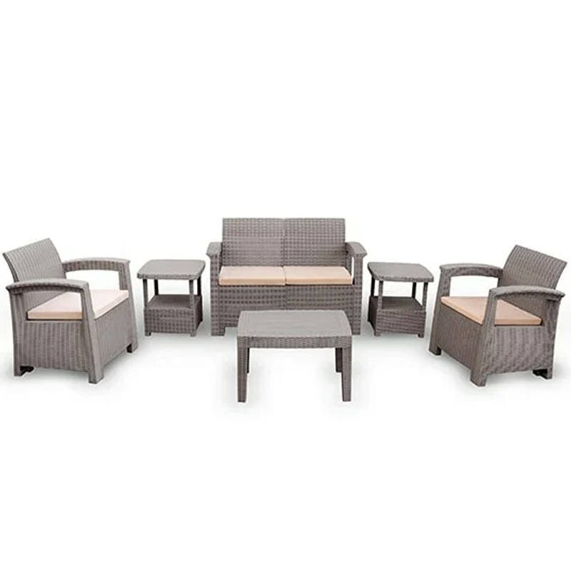 Salon de jardin SOFPINCE Syphax 4 places - Gris