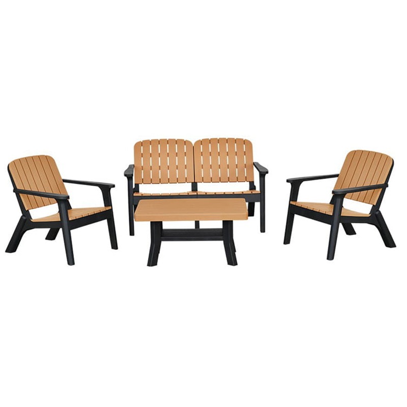 Salon de jardin SOFPINCE Silva 4 Places - Taupe