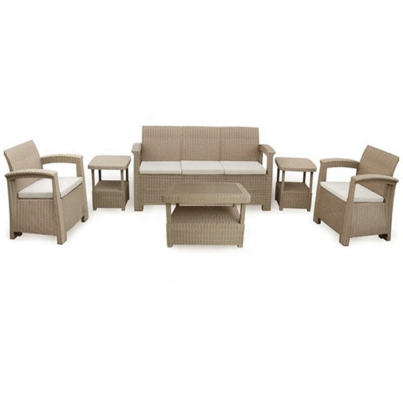 Salon de jardin SOFPINCE Syphax 5 places - Grège