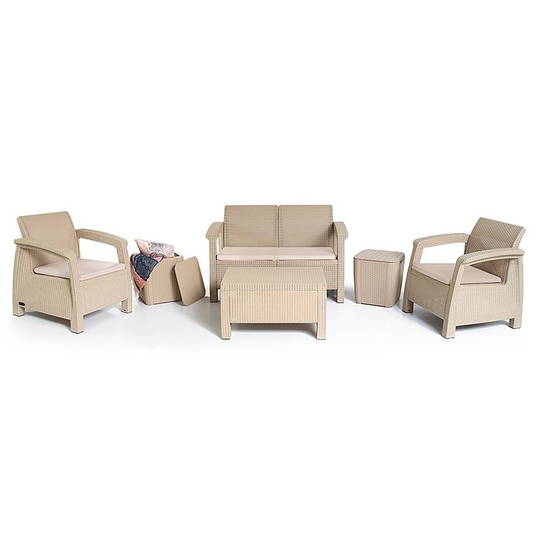 Salon de jardin SOTUFAB Carthage 6 Places - Grège