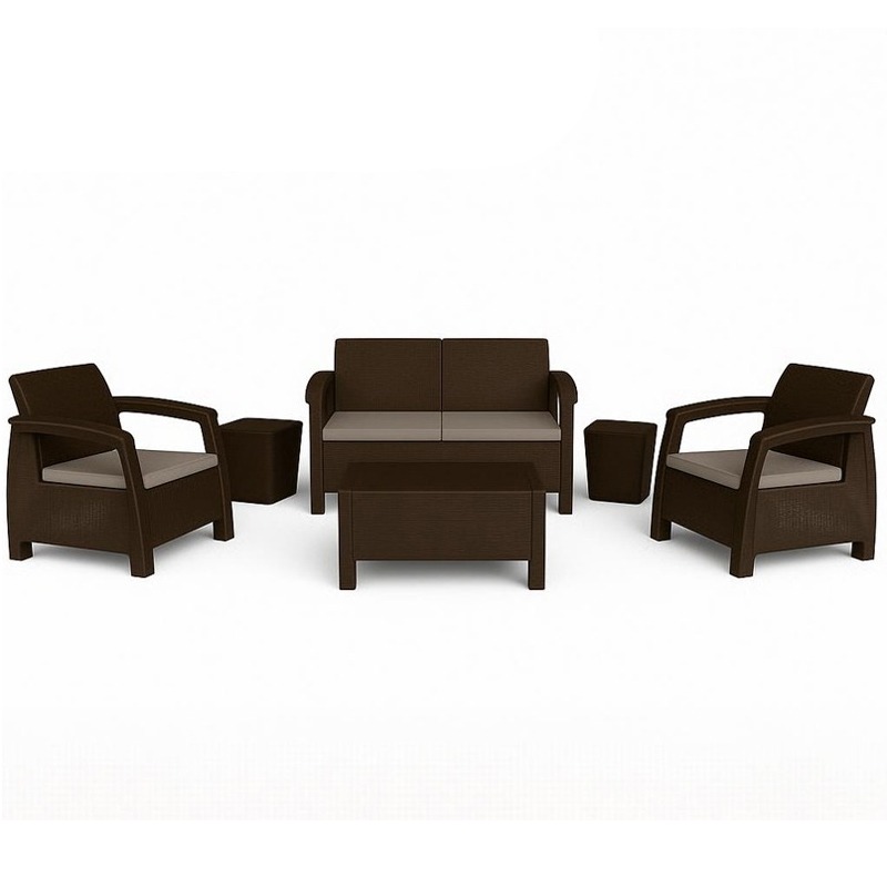 Salon de jardin SOTUFAB Carthage 6 places - Wengue