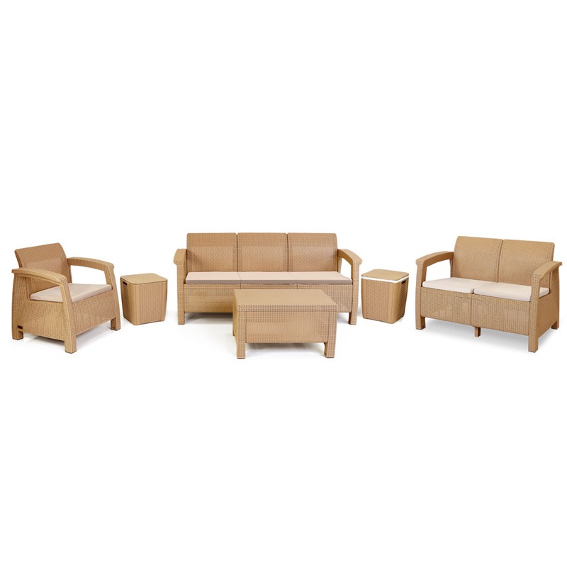 Salon de jardin SOTUFAB Carthage 8 places - Grège