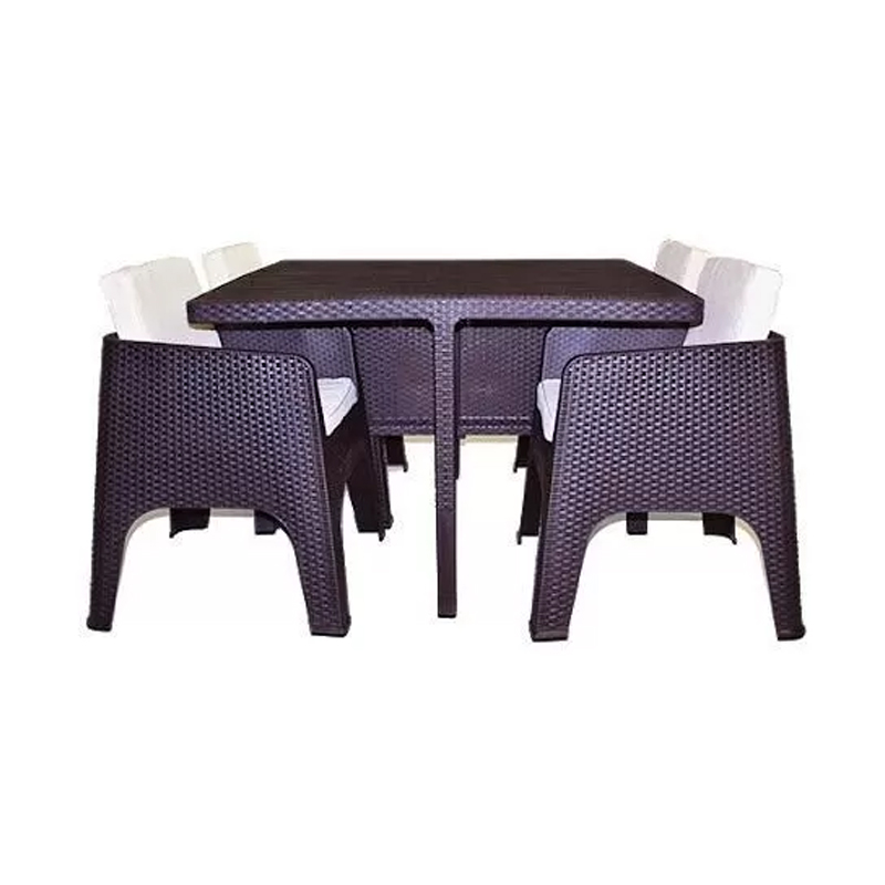 Salon Jardin Gammarth SOTUFAB Avec 4 Chaises - Wengue