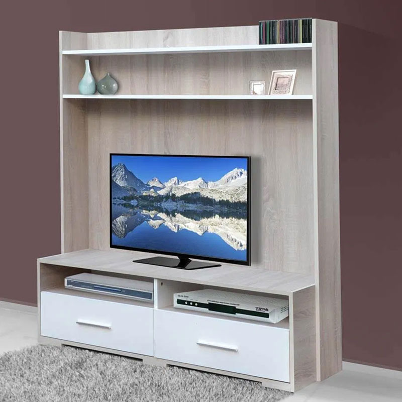 Meuble TV SOTUFAB EQUATEUR - Chène Brut / Blanc