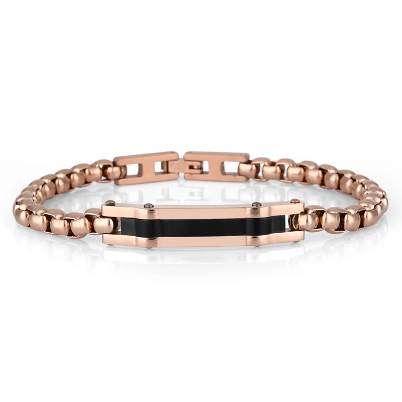 Bracelet Homme POLO SANTA BARBARA - Rose Gold & Noir