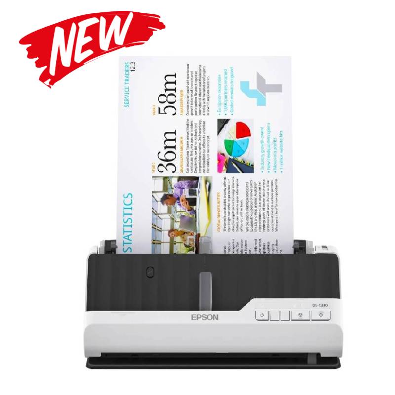 Scanner De Bureau EPSON Compact DS-C330 - Blanc (B11B272402)