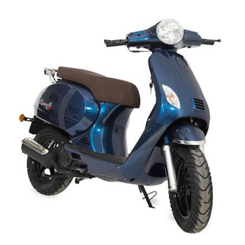 Scooter à Essence XTF Coccinelle 49cc Bleu Avec Chaise Marron