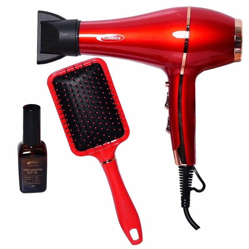Sèche Cheveux FLORENCE Petit Modèle HK446 2200W - Rouge