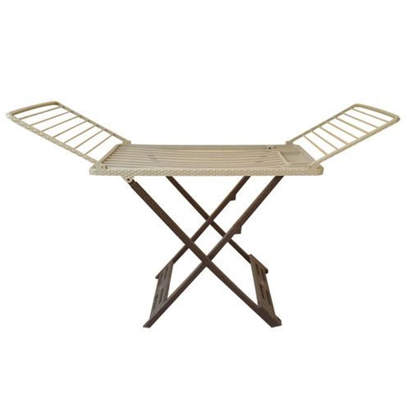 Sèche Linge ROTIN SOFPINCE 180x52.5x109 cm - Grège&Marron