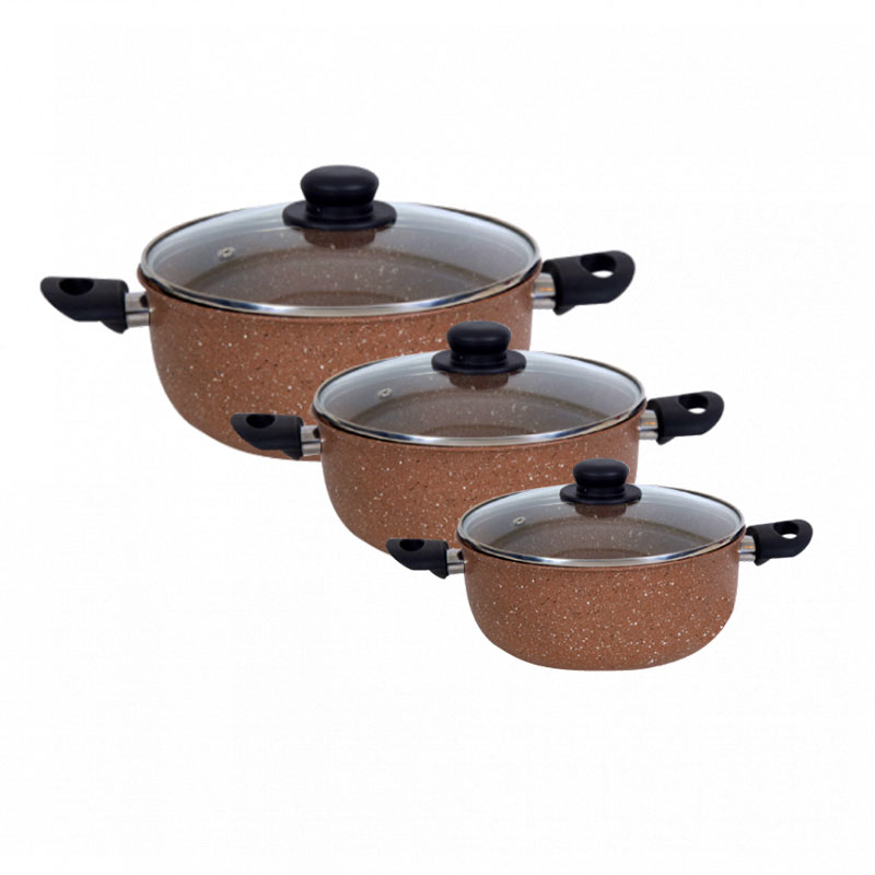 Set De 3 Faitouts El Gusto By COOK'ART 22cm,20cm&18cm - Bronze