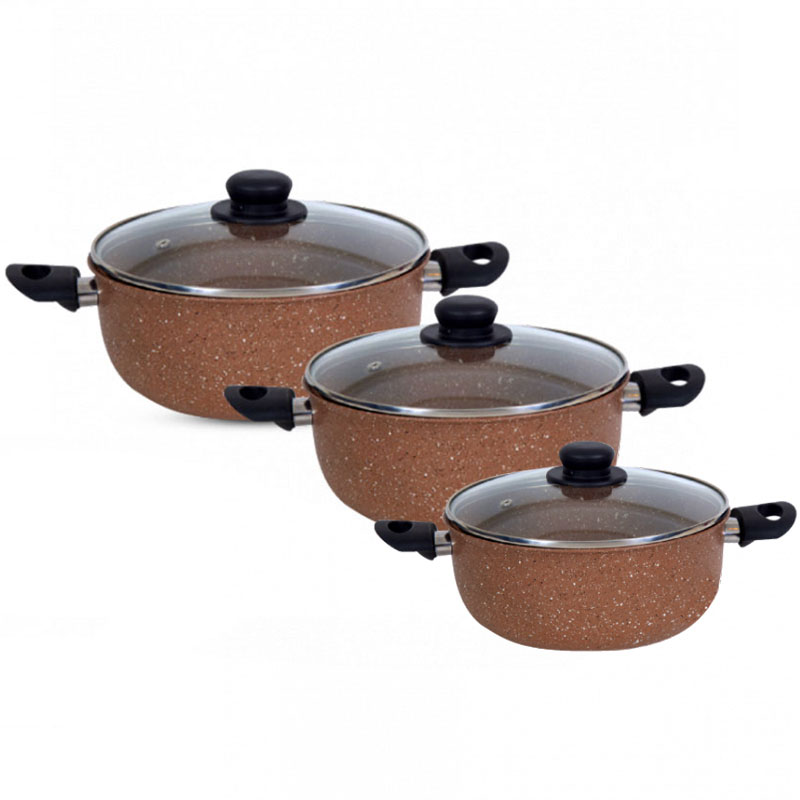 Set De 3 Faitouts El Gusto By COOK'ART 24cm,22cm&20cm - Bronze