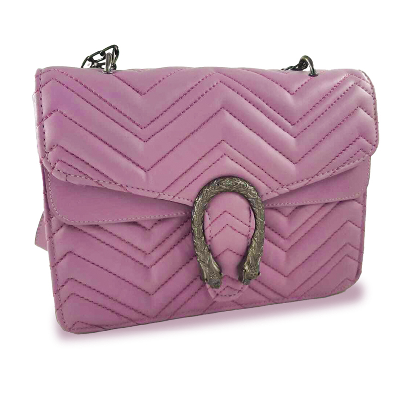 Sac Bandoulière MODALINE Silena avec Chaine - Gris & Violet