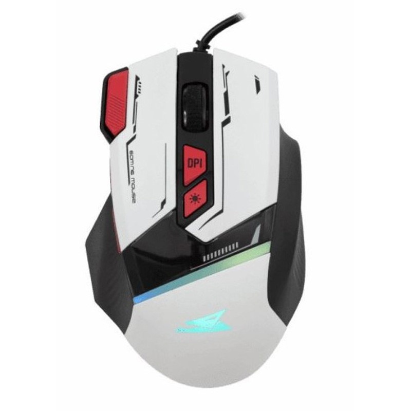 Souris Gamer Filaire BARACUDA MANTA BGM-042 - Blanc