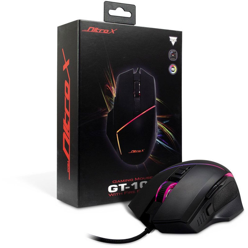 Souris Gamer NITROX GT-100 LED RVB - Noir