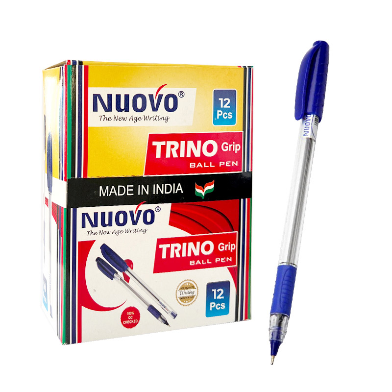 Pack De 12 Stylo à Bille Trino NUOVO GRIP  - BLEU